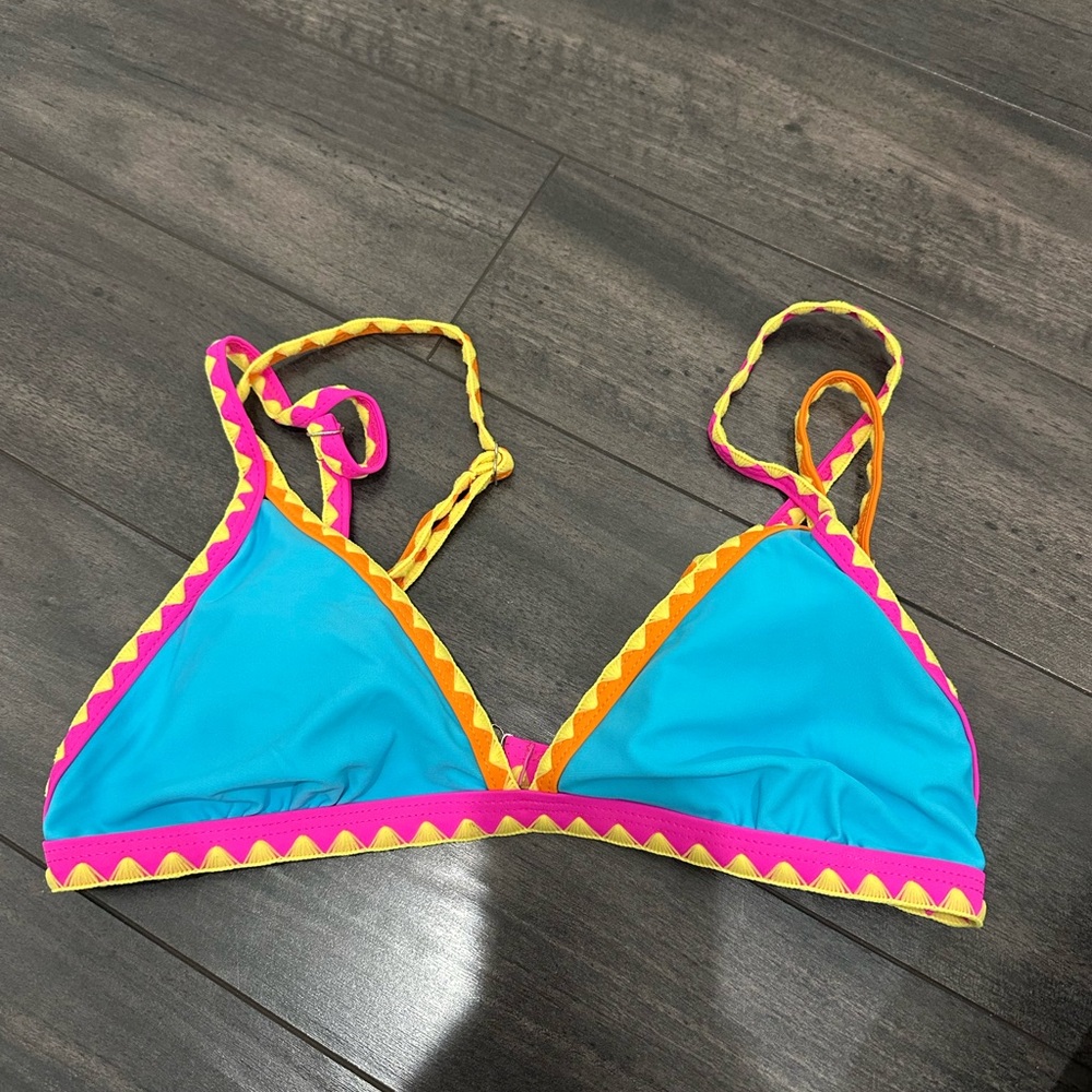 Colorful Triangle Bikini Top - Picture 2 of 2